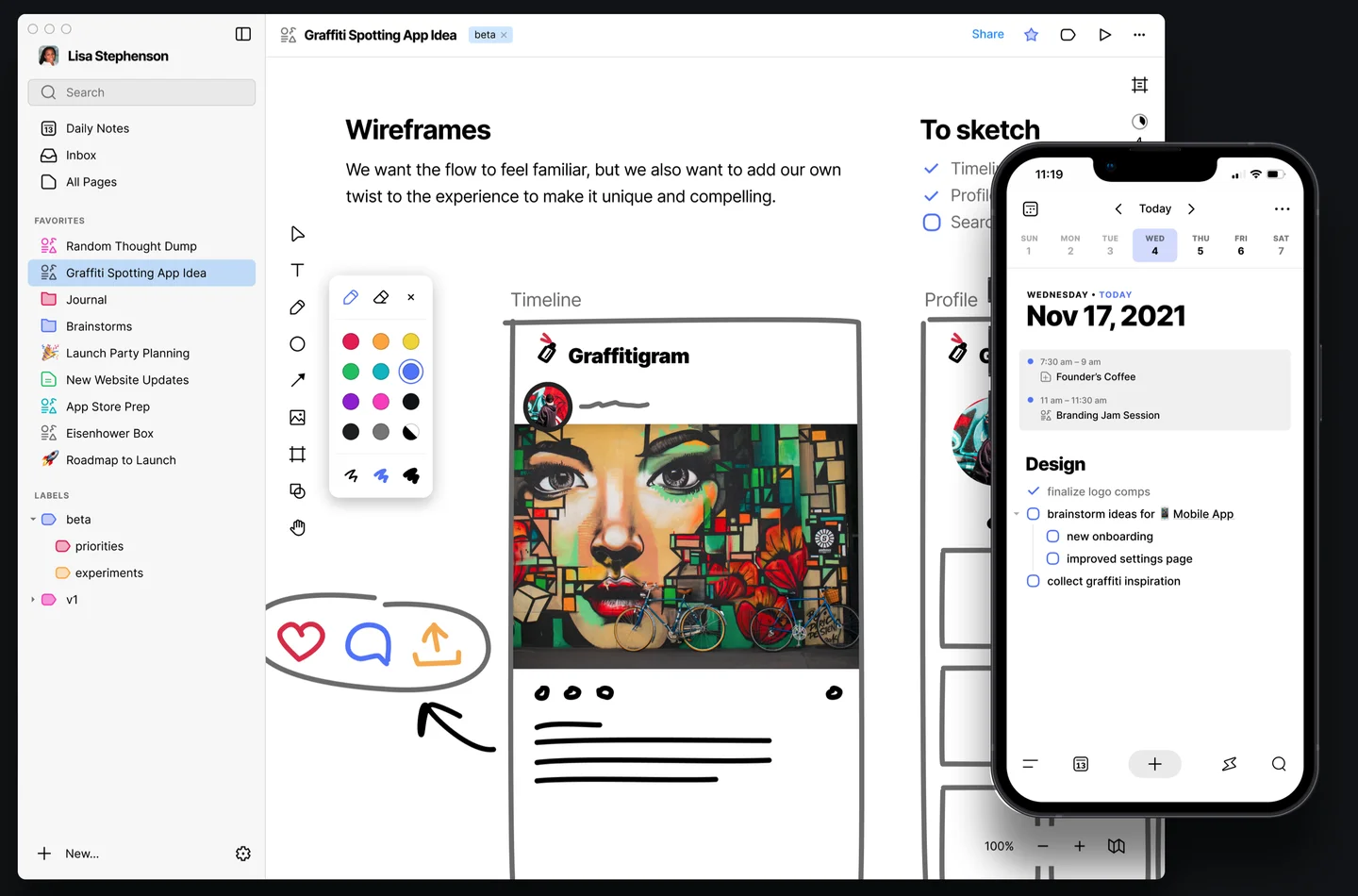 Clover Note 界面展示