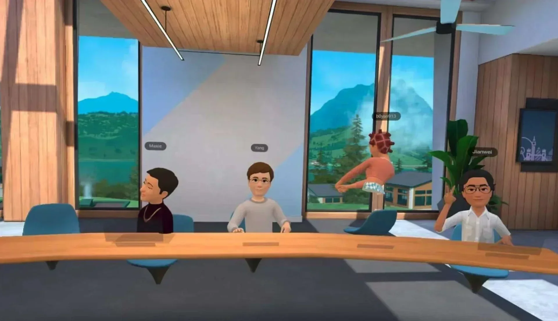 中间正襟危坐的 Yang 就是我,哈哈哈哈哈,忽略这个名字