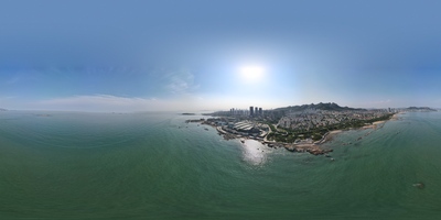 青岛小港角全景图